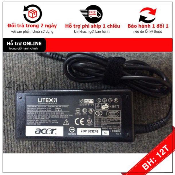 [BH12TH] Sạc Laptop Acer Aspire 5536 5535 5534 5532 5530 5520 19V 3.42A Mới 100% . ZIN