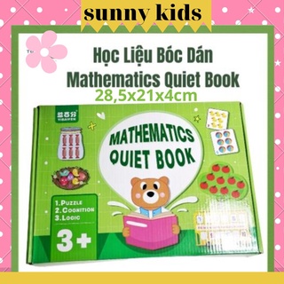 Đồ chơi toán học, học liệu bóc dán Montessori 16 chủ đề cho bé làm quen toán