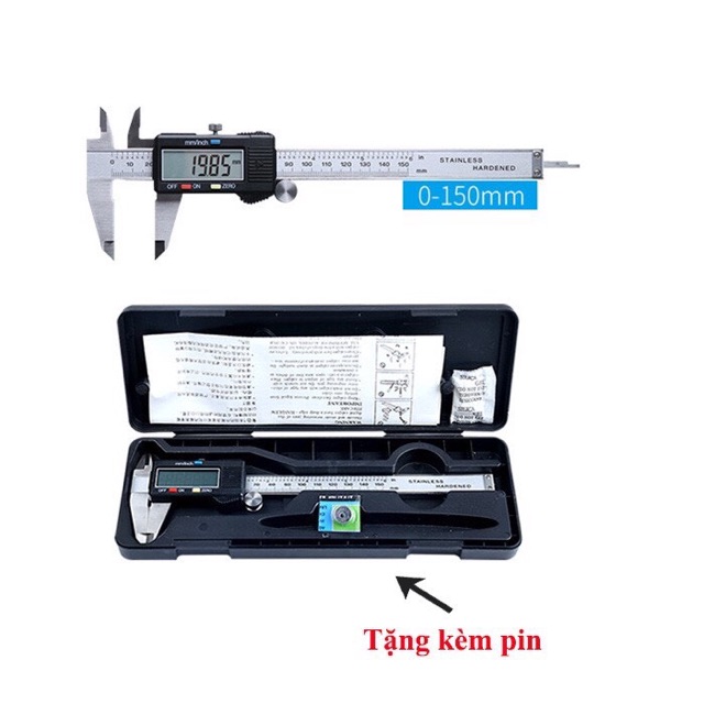 THƯỚC KẸP ĐIỆN TỬ BẰNG THÉP KHÔNG GỈ ( GIÁ TỐT)