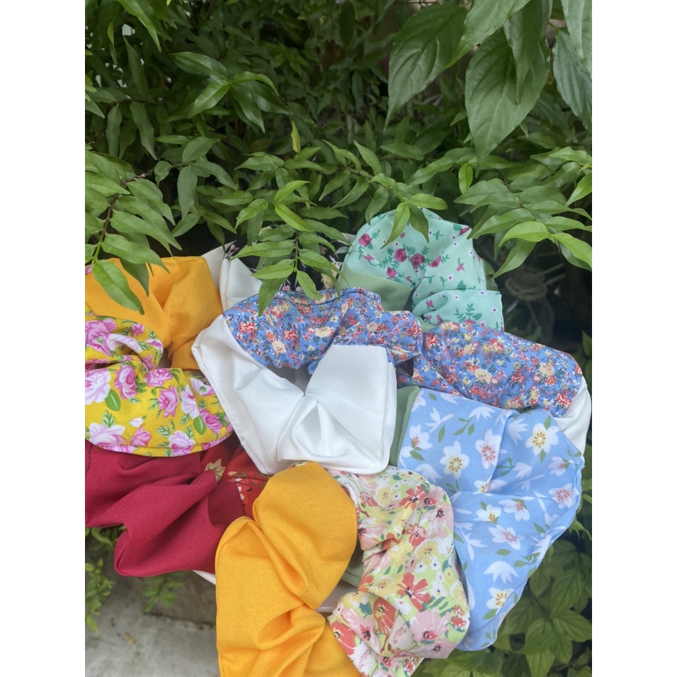 Dây buộc tóc, cột tóc scrunchies hoa quả dễ thương