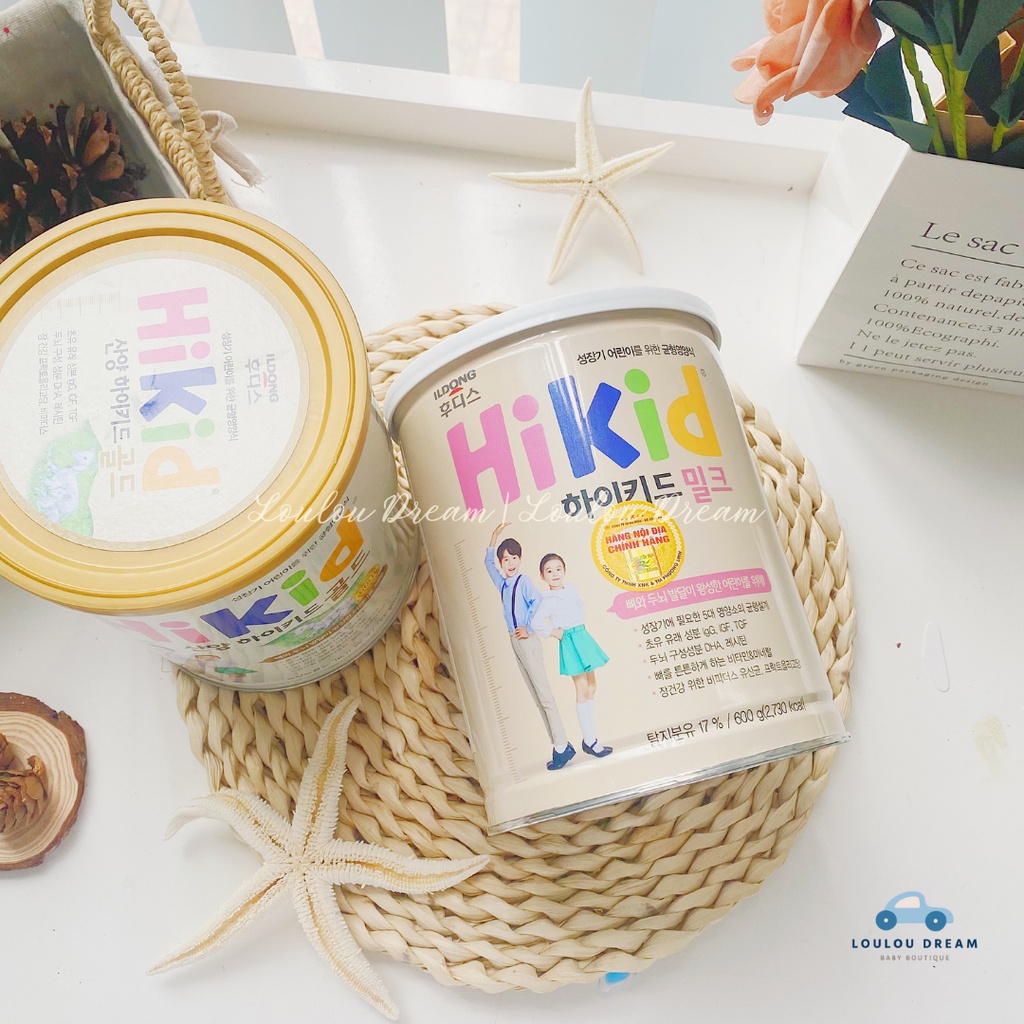 Sữa bột Hikid Hàn Quốc phát triển chiều cao cho bé từ 1 đến 9 tuổi - dạng hộp 600g/650g date mới nhất [CHÍNH HÃNG]