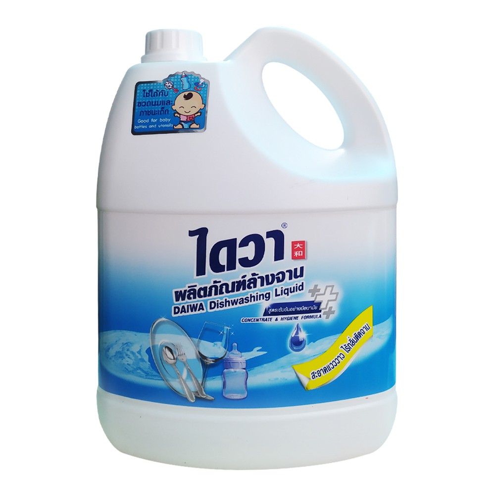 Nước rửa chén đậm đặc không mùi DAIWA Thái Lan 3800ml - can trắng xanh dương - Dishwashing detergent