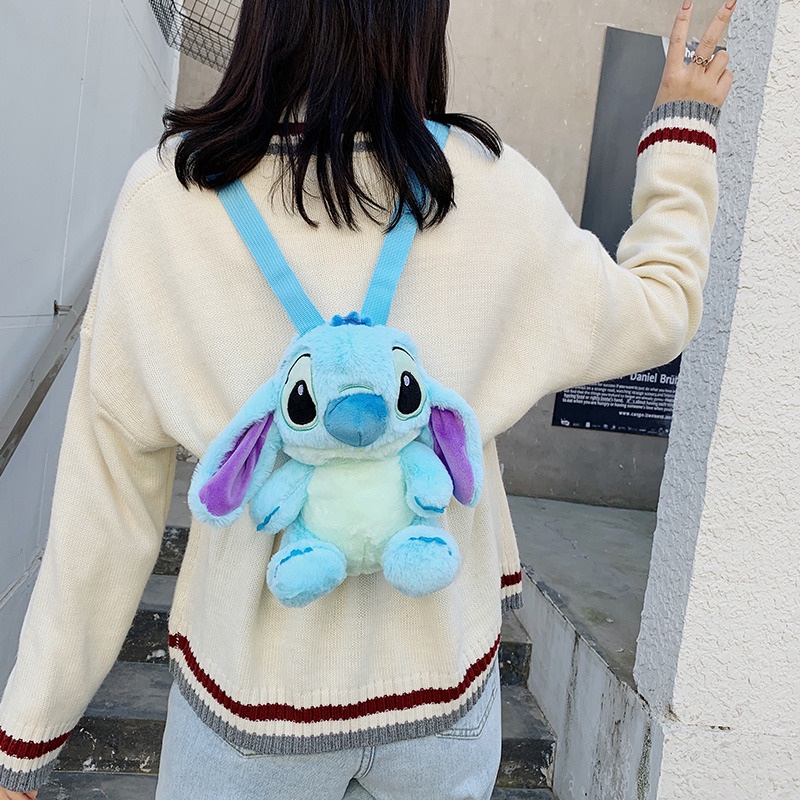 Ba Lô Nhồi Bông Hình Stitch Dễ Thương Dành Cho Các Bé Mẫu Giáo
