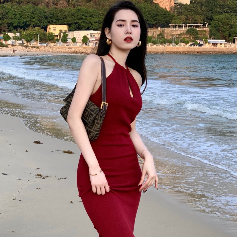 Đầm Dài Hở Vai Thời Trang Mùa Hè Hàn Quốc Dành Cho Nữ