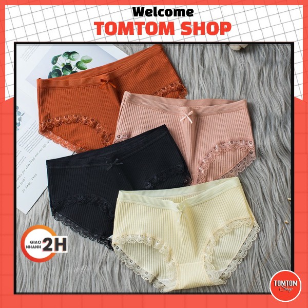 [Mã WASTDEP giảm 5K đơn bất kì] Quần Lót Nữ Cotton Viền Ren Đính nơ Mềm Mịn Nâng mông kháng khuẩn tôn dáng QL10