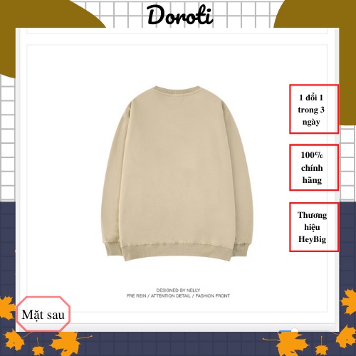 Áo Sweater Thu Đông Nelly Heybig Nam Nữ Kiểu Dáng Unisex Phong Cách Hàn Quốc Form Rộng Chất Liệu Nỉ SWT06 | BigBuy360 - bigbuy360.vn