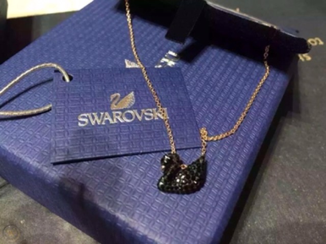 Dây chuyền đeo cổ SWAROVSKI thiên nga đen [AUTH bill Mỹ]