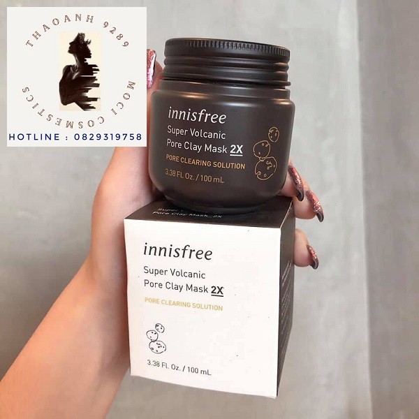 MẶT NẠ INNISFREE JEJU SUPER 2x VOLCANIC PORE CLAY MASK MẪU MỚI 100mI- MoCi Cosmestics