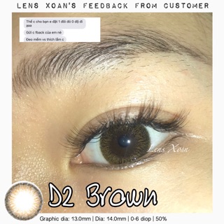 KÍNH ÁP TRÒNG D2 BROWN ( NÂU TRẦN SIÊU TỰ NHIÊN)