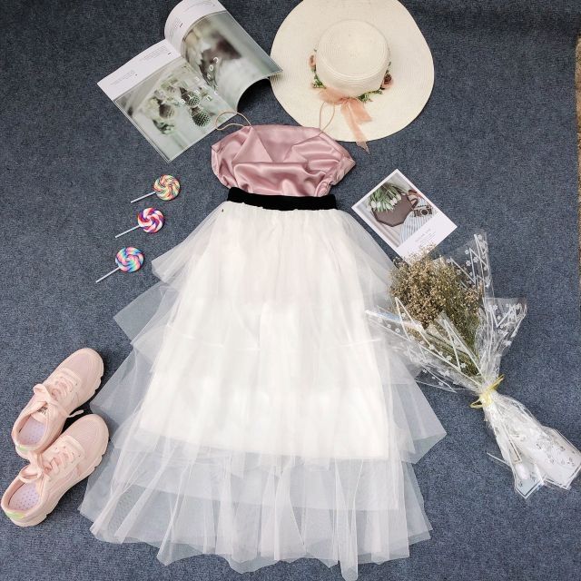 Chân váy lưới tầng công chúa hàng QUẢNG CHÂU. (Hình thật kèm video thật) | BigBuy360 - bigbuy360.vn