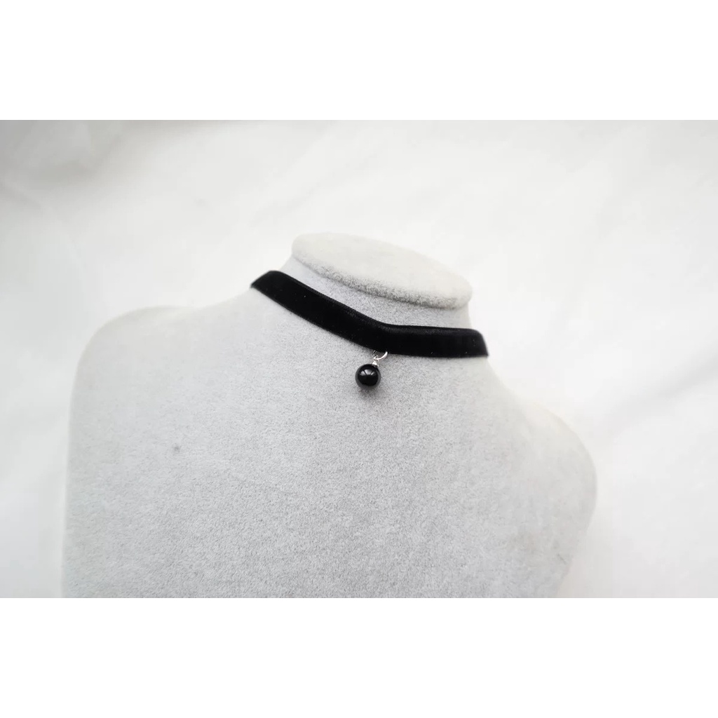 Vòng Cổ Choker Ren Màu Đen Đính Ngọc Trai Phong Cách retro Thời Trang Xuân Hè Cho Nữ