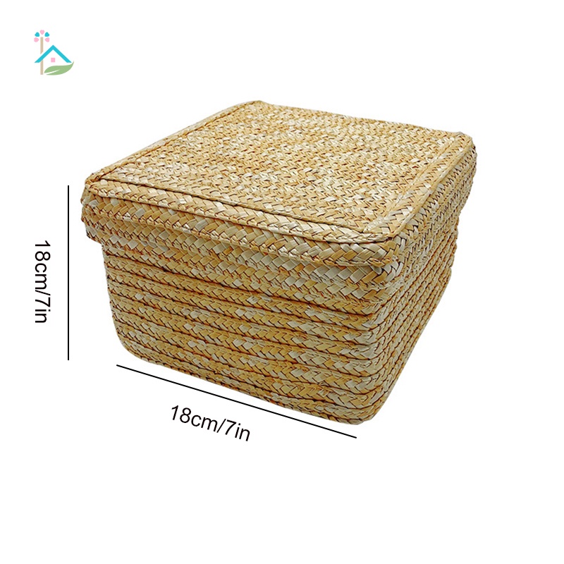 Giỏ Đan Mây Có Nắp Đậy Đa Năng Đựng Đồ Giặt / Đồ Chơi Tiện Dụng