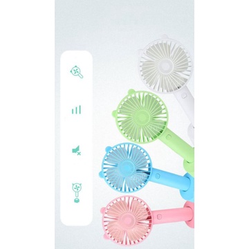 Quạt cầm tay Mini, Quạt sạc điện Q20 có 4 Cánh Pin Sạc , 3 tốc độ gió, có chân đế, nhựa ABS an toàn sức khoẻ