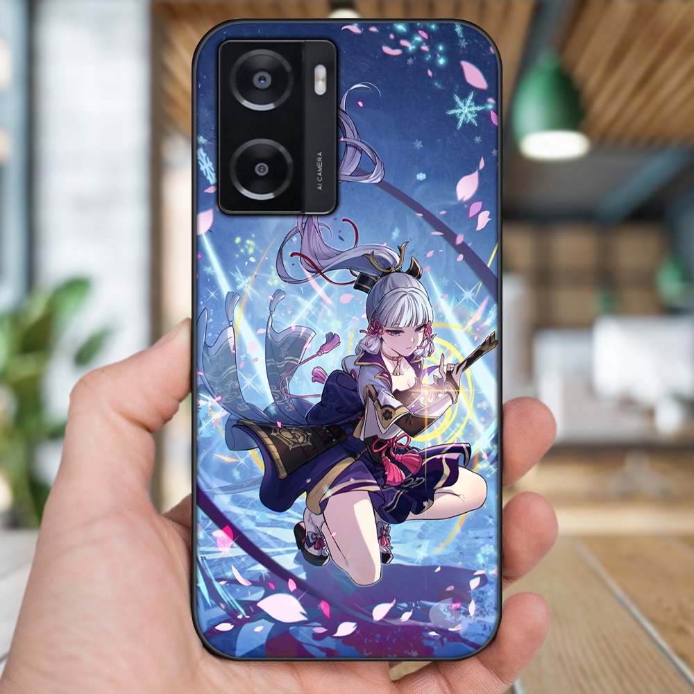 Ốp lưng Oppo A57 4G viền đen in hình Ayaka Genshin Impact