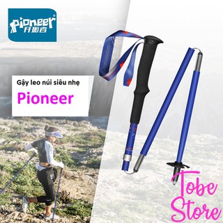 GẬY LEO NÚI, TREKKING, CHẠY ĐỊA HÌNH, CHẠY TRAIL PIONEER CARBON C4 SIÊU NHẸ ~140GRAM/CHIẾC