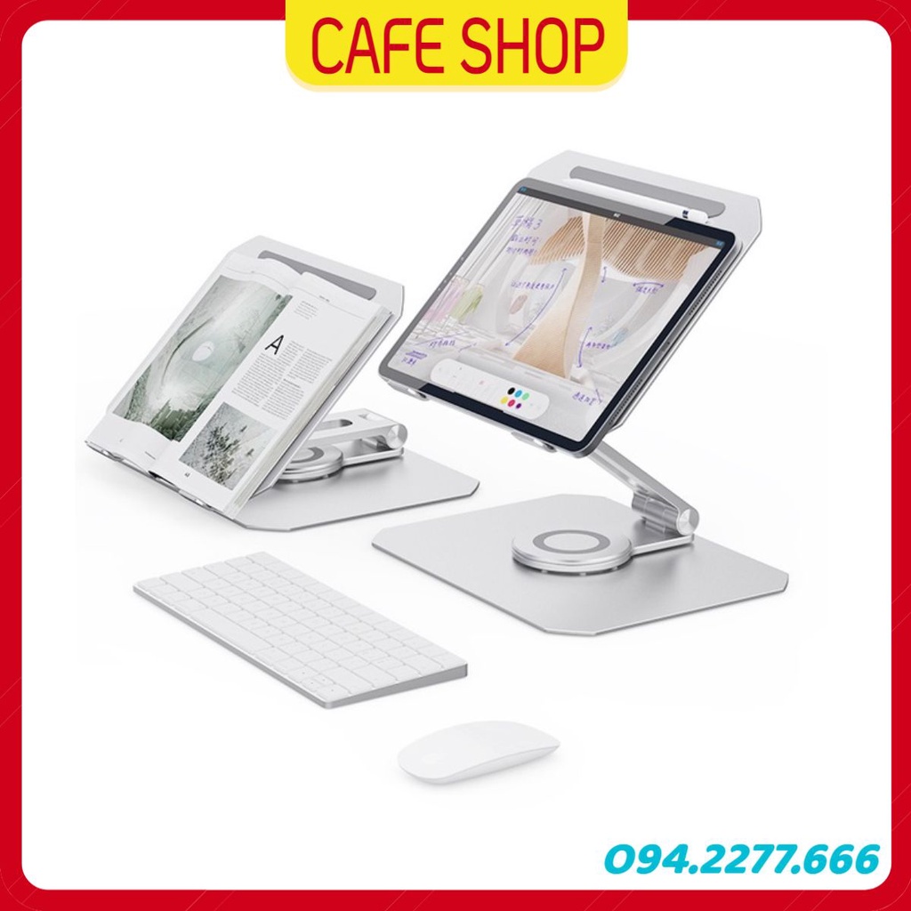Giá đỡ máy tính bảng, iPad, galaxy tablet Boneruy L04 Table Stand bằng hợp kim nhôm xoay 360 độ có thể gập lại