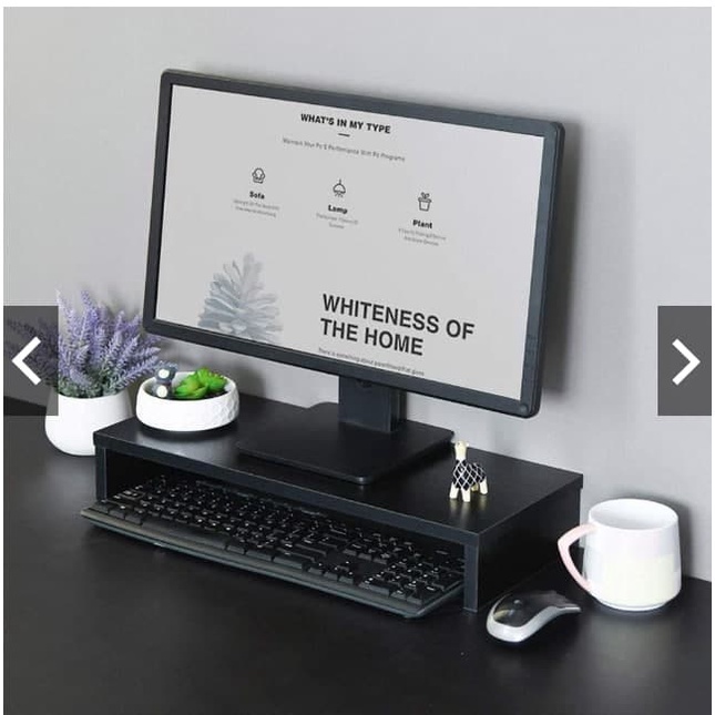 Kệ gỗ để màn hình máy tính, laptop cho bàn làm việc, đế kê màn hình máy tính 20x50x10cm.