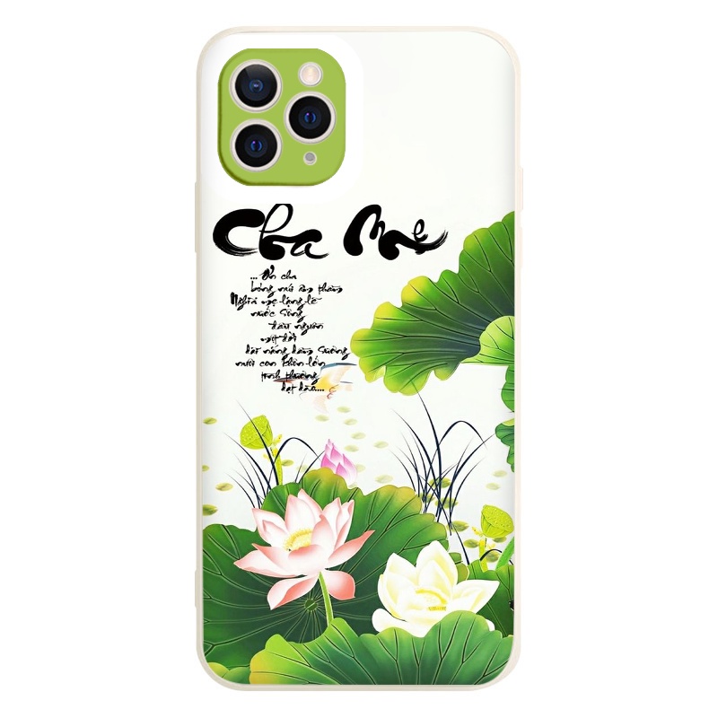 Ốp iphone mã viền nền chữ Cha MẸ từ iphone 13promax 11 promax 12 pro max 6 6plus 7 plus 8 x xr xsmax