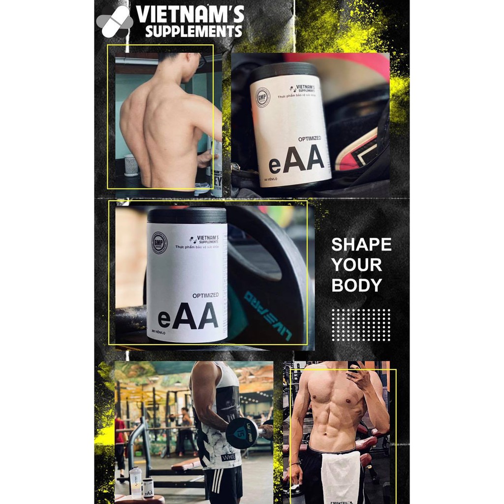 Combo viên uống tăng sức bền cho người tập gym, tập luyện thể hình, thể thao  - Vietnams Supplements