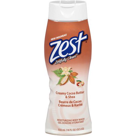 Sữa tắm Zest Craemy Cocoa Butter & Shea Mỹ 532ml- 1100200