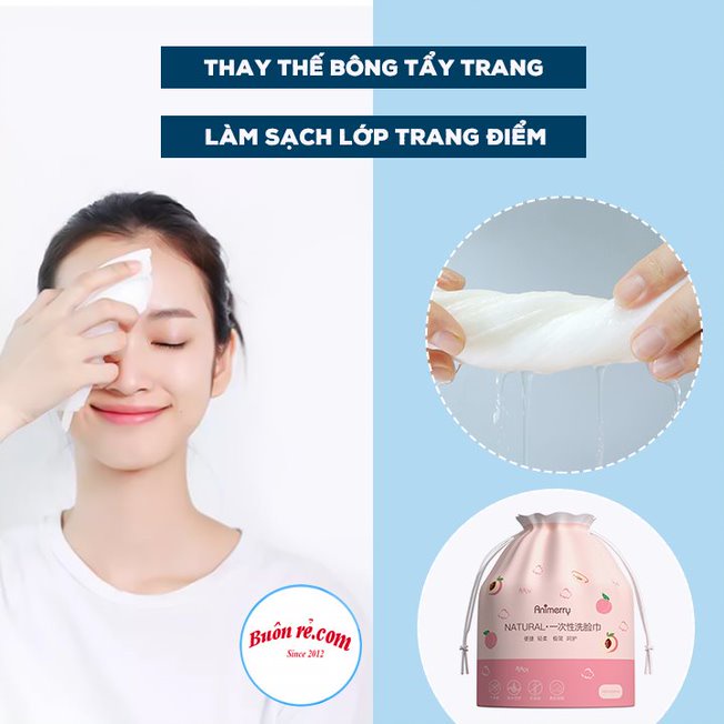 Combo 4 túi khăn mặt khô dùng 1 lần tiện lợi - Khăn giấy lau, cuộn tẩy trang cotton đa năng dùng một lần tiết kiệm 01478