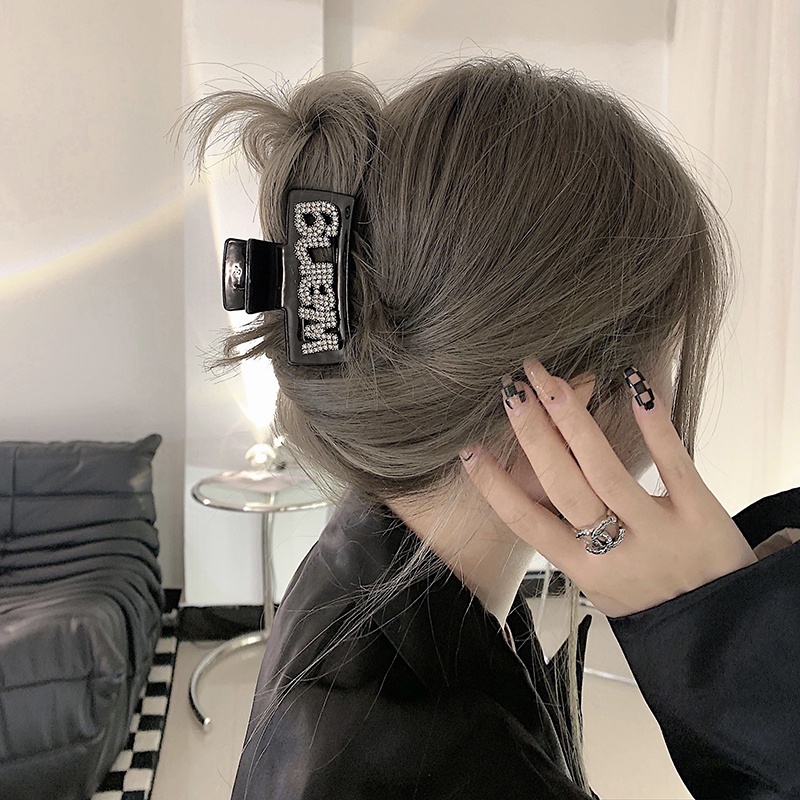 Kẹp tóc hàm cá mập đính kim cương cá tính