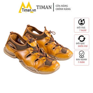 Giày nam cột dây, giày da nam TIMAN XH02 thời trang êm chân bảo hành 5 năm