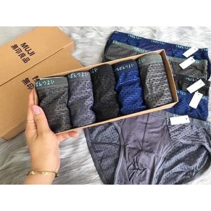 Combo 5 Quần sịp quần lót nam Muji nam xuất Nhật(hàng chuẩn loại1) # thông hơi,thoáng khí