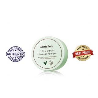 Phấn phủ kiềm dầu dạng bột Innisfree No Sebum