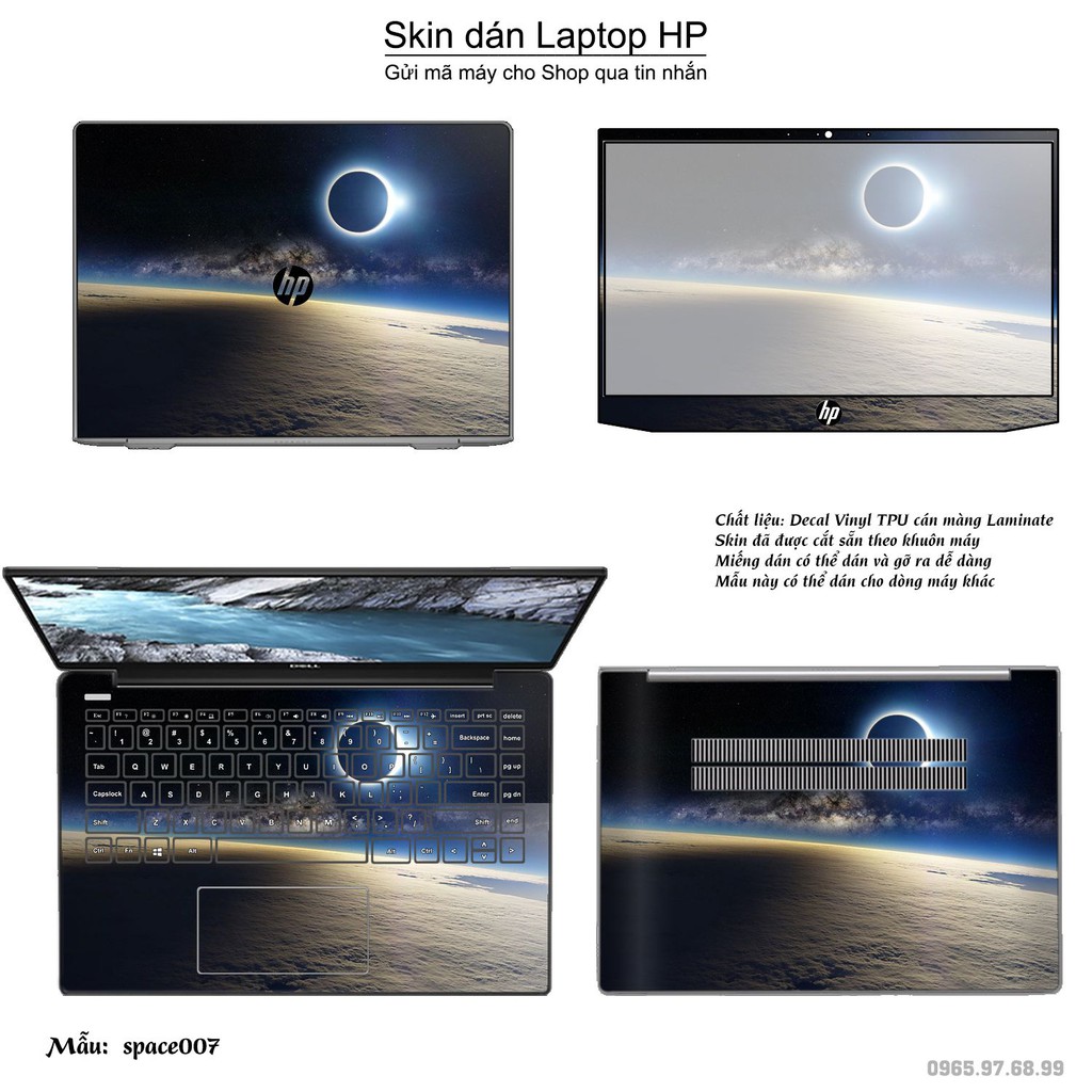 Skin dán Laptop HP in hình không gian _nhiều mẫu 2 (inbox mã máy cho Shop)