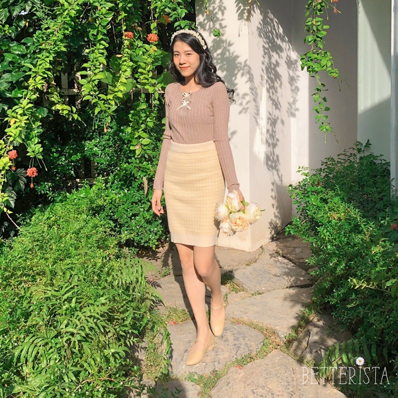 Set áo len Janet và chân váy len Serena