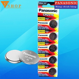 Pin điều khiển ô tô CR2016 Panasonic 3V Lithium vỉ 5 viên chính hãng