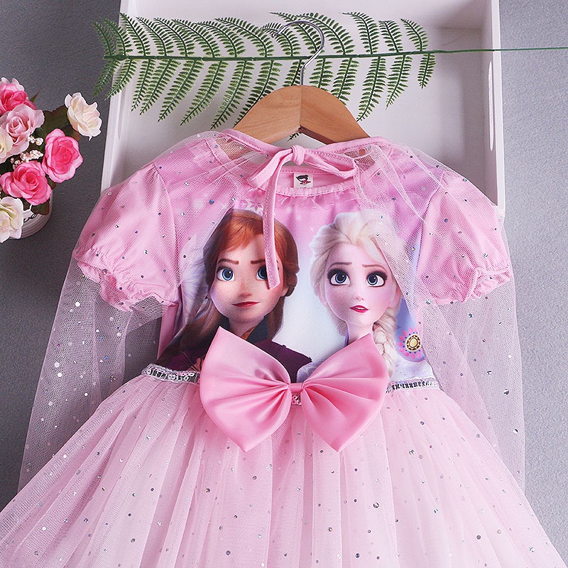 Đầm Công Chúa Aisha Ngắn Tay Thời Trang Mùa Hè Dành Cho Bé Gái