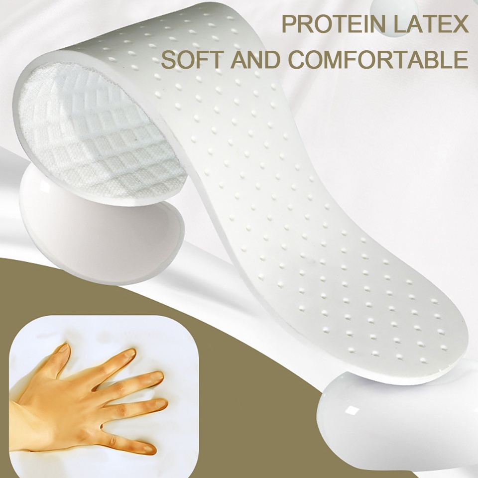 Miếng Lót Giày Thể Thao Bằng Cao Su Latex Mềm Thoáng Khí Thấm Hút Mồ Hôi Thoáng Khí Cao Cấp