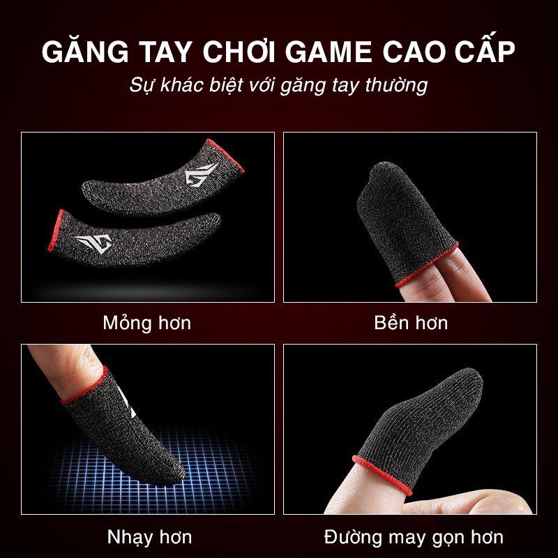 [ PHIÊN BẢN MỚI ] Găng tay, Bao tay cảm ứng chơi game PUBG, Liên quân, chống mồ hôi, co giãn cực tốt tăng độ cực nhạy