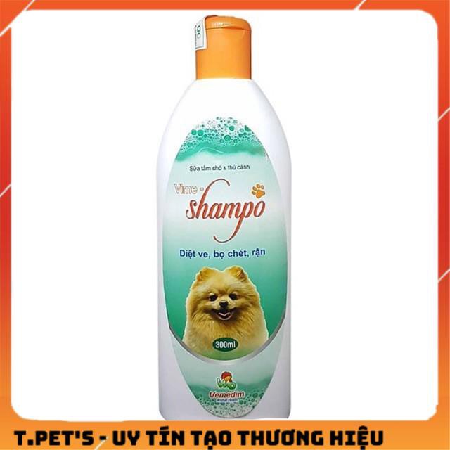 Sữa tắm trị ve rận bọ chét trên chó mèo và thú cưng Vime Shampo 300ml