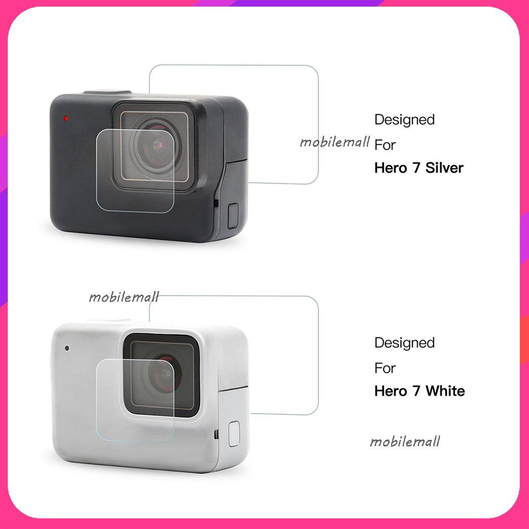 MớiTempered Glass Screen Protector Film Lens Cap Cover For Gopro Hero 7
