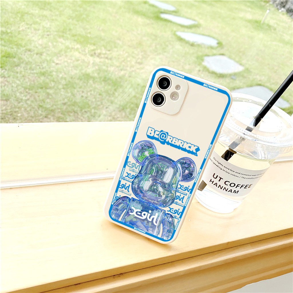 Ốp lưng iphone Bear. Brick cạnh vuống bảo vệ camera dánh cho ip 11/7plus/6/6plus/x/xsmax/11/12promax/13promax e73