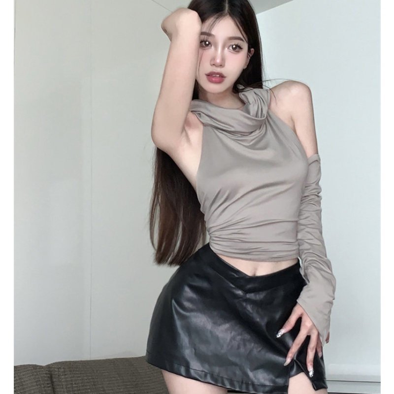 Áo Thun Có Mũ Trùm Dáng Ôm Thiết Kế Quyến Rũ Thời Trang