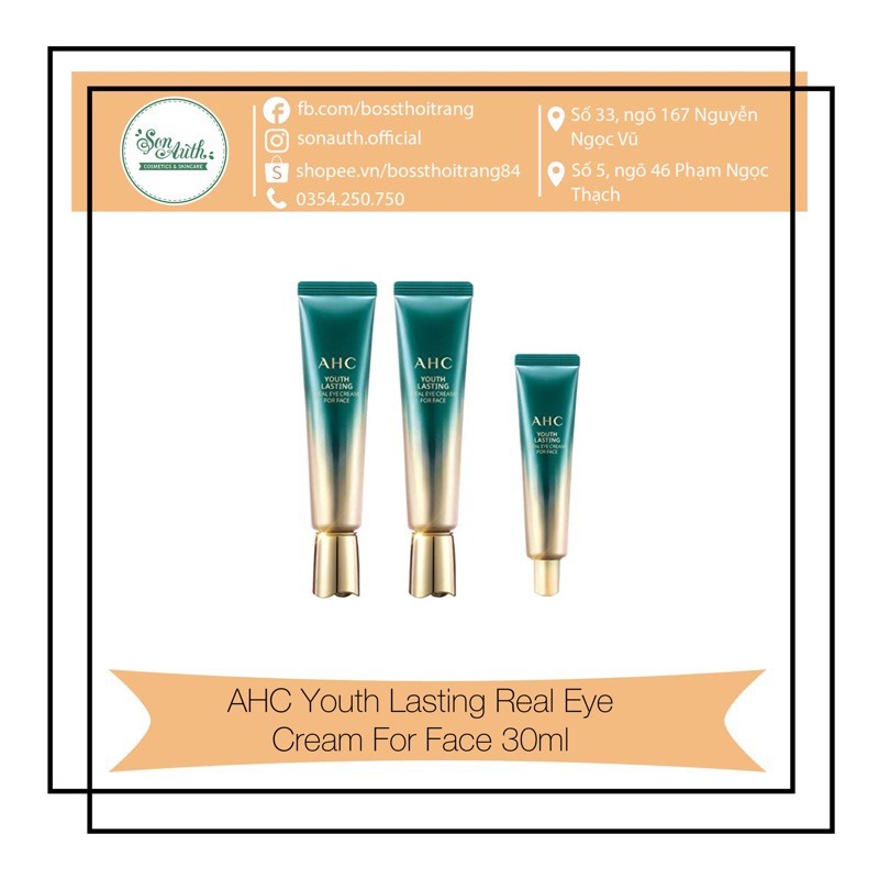 Kem mắt AHC Lasting Real Eye Cream For Face ( mẫu mới 2021)