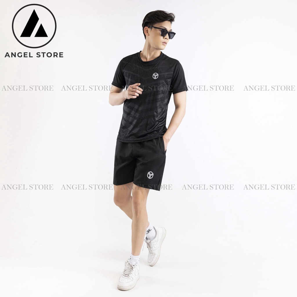 Bộ quần áo thể thao nam ANGEL STORE, sét quần áo nam mùa hè chất thun lạnh bền đẹp co giãn đa chiều HBHH1