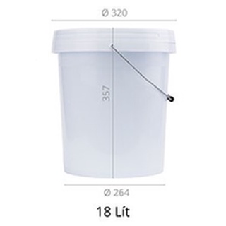 Vỏ thùng sơn trắng 18L