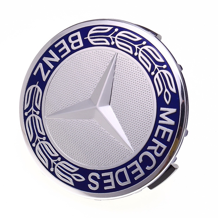 Set 4 Nắp Đậy Trục Bánh Xe 75MM In Logo Trang Trí Cho Mercedes benz