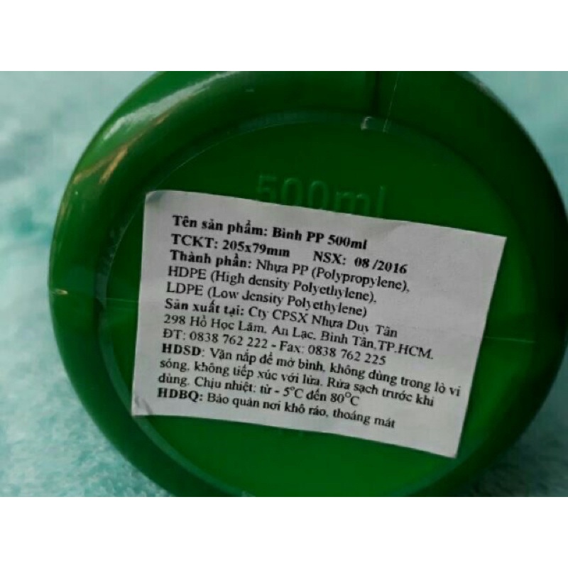 Bình Uống nước 500ml Duy Tân Hkm Milo