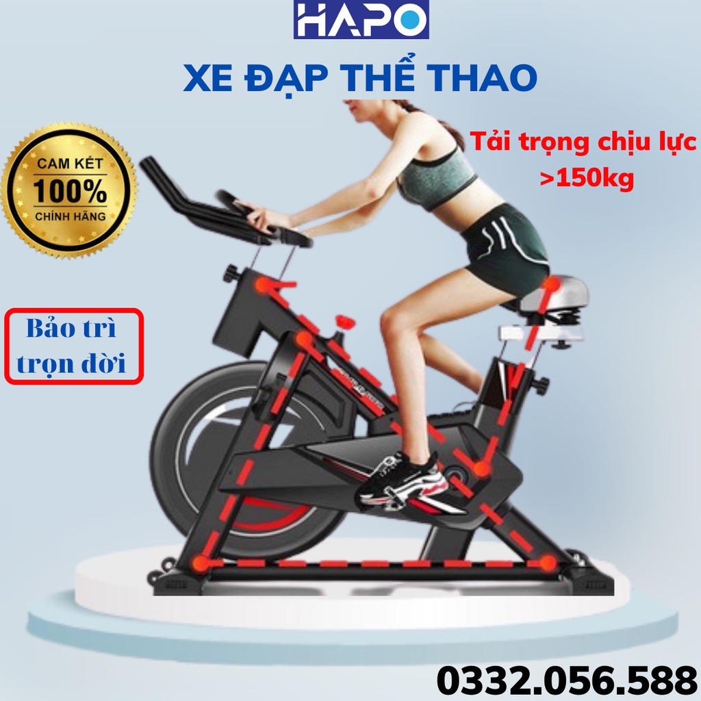 Xe đạp thể thao, Tập thể dục tại nhà, Tải trọng lên đến 150kg Khung hợp thép hợp kim chắc chắn ,Bền
