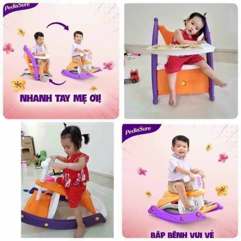 Bập bênh vui vẻ &amp; bàn ăn cho bé 2 in 1 Pediasure