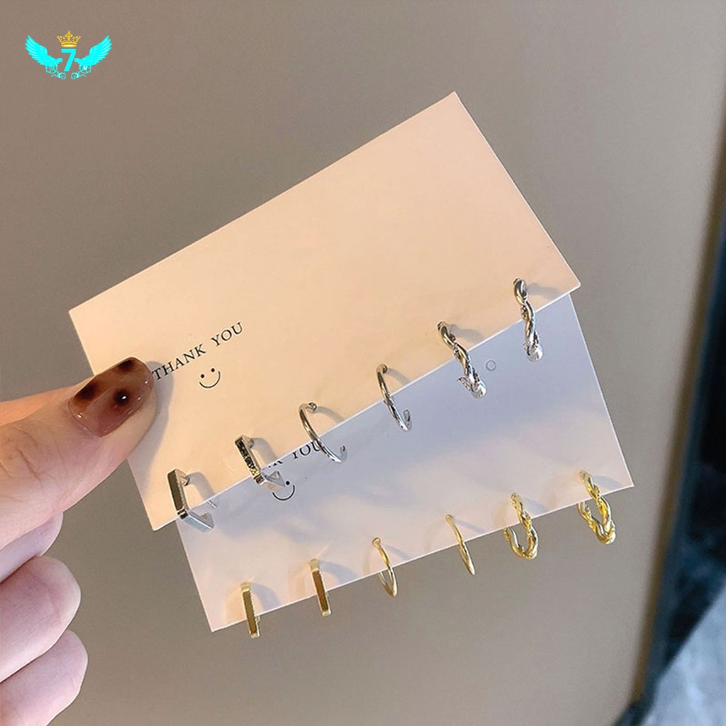 Bông Tai Mạ Bạc 925 Hình Tròn Phong Cách Hàn Quốc Trẻ Trung