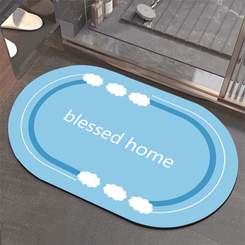 Thảm Chùi Chân Mềm Mại Thấm Hút Tốt Chống Trơn Trượt Dành Cho Phòng Tắm Kích Thước 15.8 '' x2