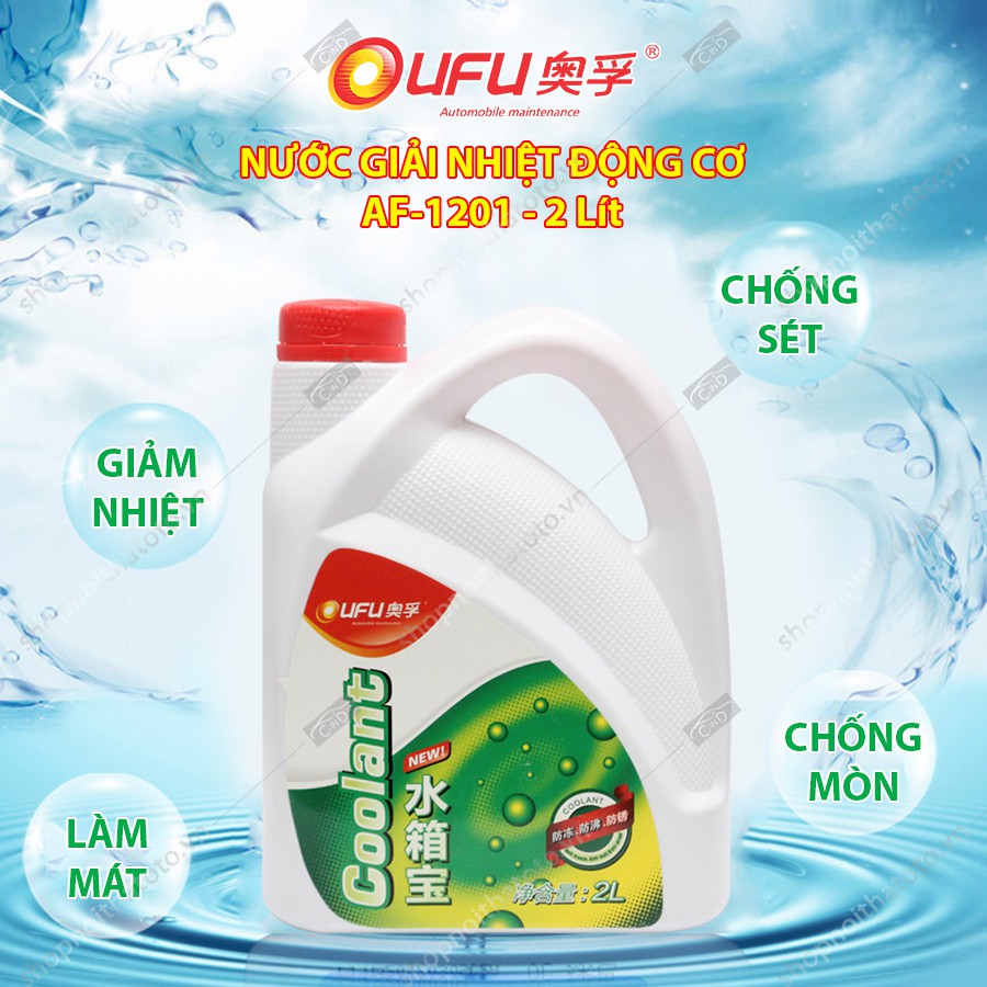 Nước Làm Mát Động Cơ Màu Đỏ OUFU AF-1202 4L - Nhập Khẩu Chính Hãng