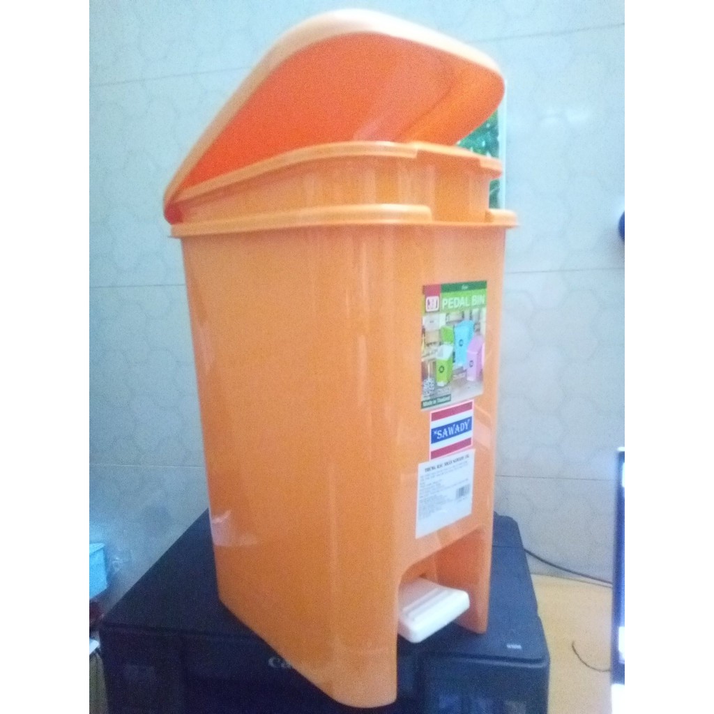 Thùng rác chân đạp cao cấp Sawady tiện dụng 10L và 15 L